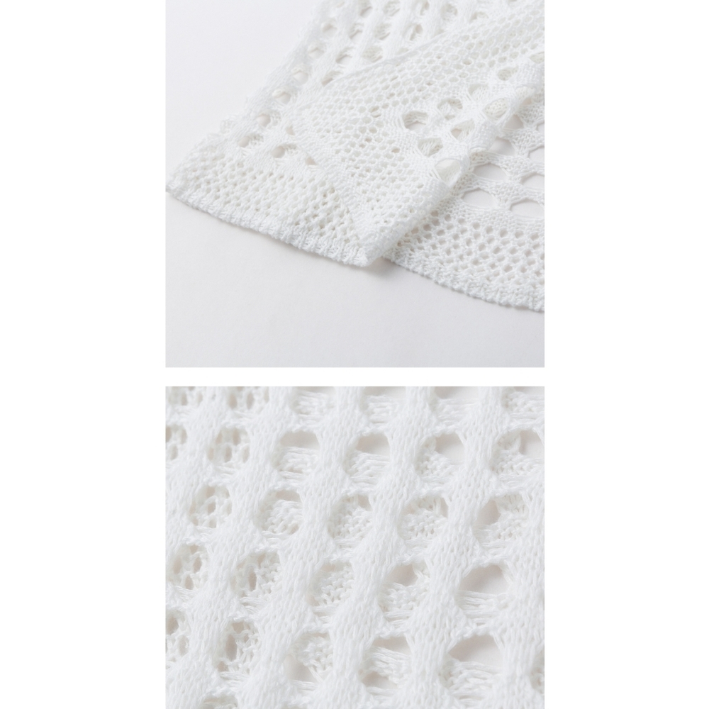 LAST ONE💕5⭐ rated WHITE Crocheted Beach Cover Up - Picture 6 of 6